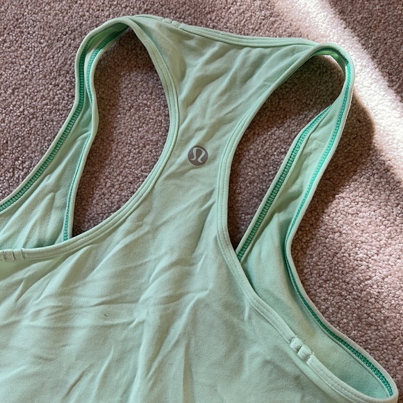 Mint green lulu race back tank - Picture 3 of 3